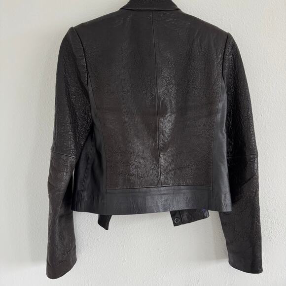 J Brand Black Leather Jacket Size Small - Picture 7 of 8
